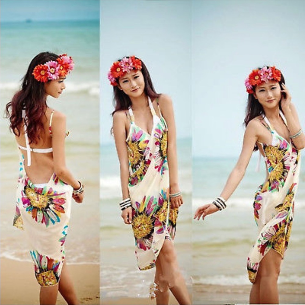 Beach Shawl Deep VWrap Beach Dress Cover Up Sarong